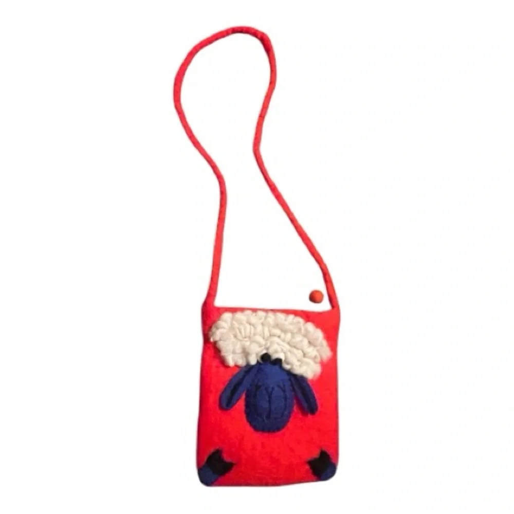 Kids Red Sheep Crossbody Bag - Brand Unknown
